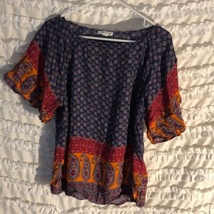 multi colored blouse